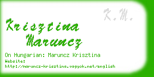 krisztina maruncz business card